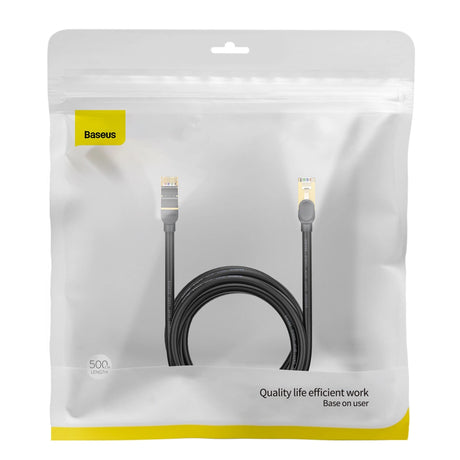 BASEUS SPEED SEVEN SZYBKI KABEL SIECIOWY RJ45 10GBPS 5M CZARNY (WKJS010501)