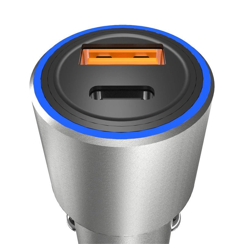 DUDAO ŁADOWARKA SAMOCHODOWA USB / USB TYP C POWER DELIVERY QUICK CHARGE 22,5 W SZARY (R4PQ)