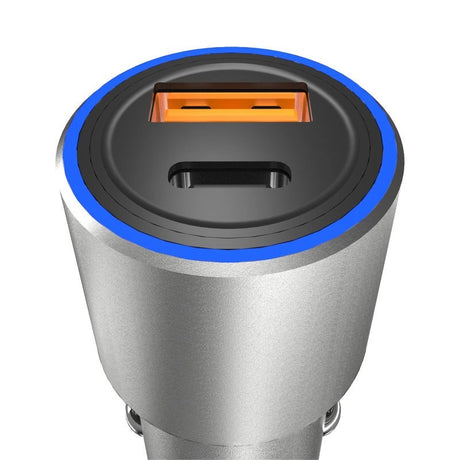 DUDAO ŁADOWARKA SAMOCHODOWA USB / USB TYP C POWER DELIVERY QUICK CHARGE 22,5 W SZARY (R4PQ)