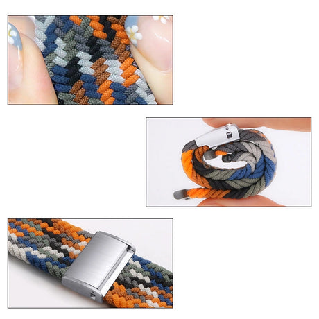 PASEK STRAP FABRIC OPASKA DO WATCH 9 / 8 / 7 / 6 / SE / 5 / 4 / 3 / 2 (41MM / 40MM / 38MM) PLECIONY MATERIAŁOWY PASEK BRANSOLETKA DO ZEGARKA POMARAŃCZOWY