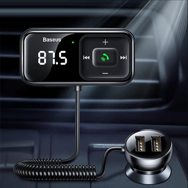 TRANSMITER FM BEZPRZEWODOWY BLUETOOTH Z ŁADOWARKĄ BASEUS S-16 (OVERSEAS EDITION) – CZARNY