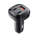 ŁADOWARKA SAMOCHODOWA ACEFAST 66W 2X USB TYP C / USB, PPS POWER DELIVERY QUICK CHARGE 4.0 AFC FCP SCP CZARNA B3 BLACK