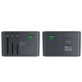 ADAPTER ŁADOWARKA PODRÓŻNA ACEFAST Z1 GAN 75W PD 3X USB-C 2X USB-A - CZARNY