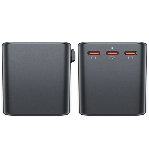 ADAPTER ŁADOWARKA PODRÓŻNA ACEFAST Z1 GAN 75W PD 3X USB-C 2X USB-A - CZARNY