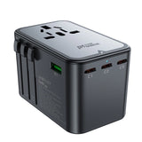 ADAPTER ŁADOWARKA PODRÓŻNA ACEFAST Z1 GAN 75W PD 3X USB-C 2X USB-A - CZARNY