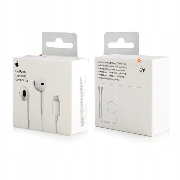 APPLE EARPODS SŁUCHAWKI DOUSZNE Z KOŃCÓWKĄ LIGHTNING DO IPHONE BIAŁE (EU BLISTER)(MMTN2ZM/A)
