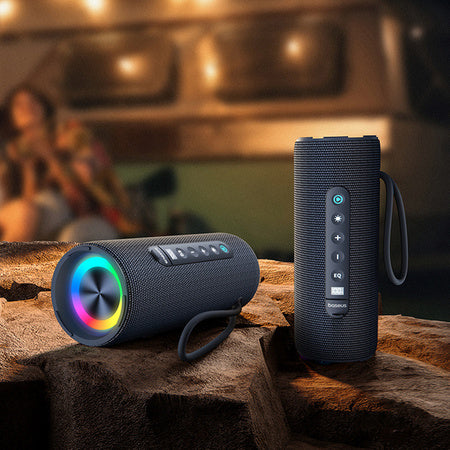 BASEUS AEQUR 30 GŁOŚNIK PRZENOŚNY BEZPRZEWODOWY BLUETOOTH 5.3 LED RGB CZARNY