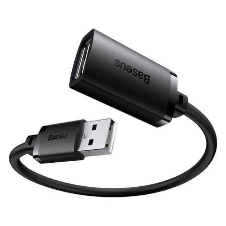 BASEUS AIRJOY KABEL PRZEDŁUŻACZ PRZEWÓD USB 2.0 MĘSKI - USB 2.0 ŻEŃSKI 1.5M CZARNY