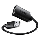 BASEUS AIRJOY KABEL PRZEDŁUŻACZ PRZEWÓD USB 2.0 MĘSKI - USB 2.0 ŻEŃSKI 1.5M CZARNY