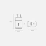 BASEUS COMPACT SZYBKA ŁADOWARKA SIECIOWA USB / USB TYP C 20W 3A POWER DELIVERY QUICK CHARGE 3.0 CZARNY (CCXJ-B01)