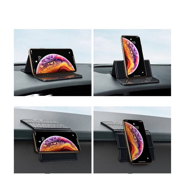 BASEUS FOLDING BRACKET ANTISKID PAD SKŁADANA SAMOPRZYLEPNA MATA ANTYPOŚLIZGOWA PODSTAWKA NANOPAD CZARNY (SUWNT-01)
