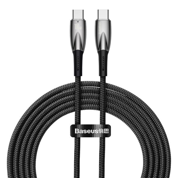 BASEUS GLIMMER KABEL USB-C TYPE-C POWER DELIVERY 100W 2M CZARNY