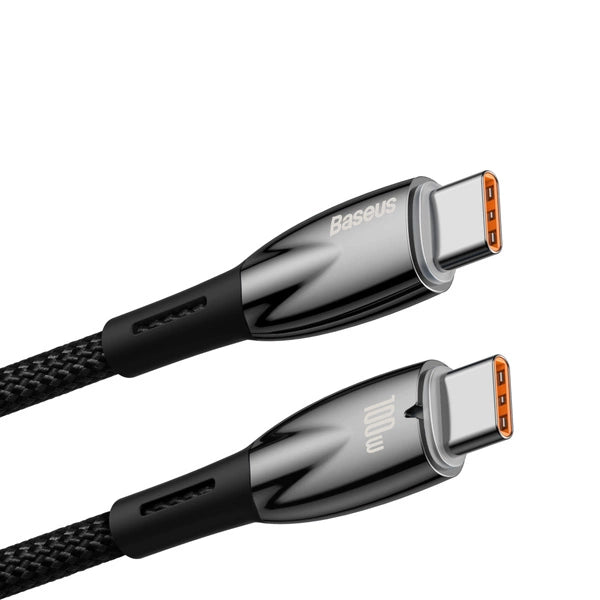 BASEUS GLIMMER KABEL USB-C TYPE-C POWER DELIVERY 100W 2M CZARNY