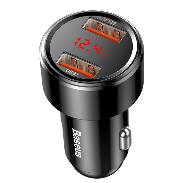 BASEUS MAGIC SERIES DUAL QC - ŁADOWARKA SAMOCHODOWA QUICK CHARGE 3.0 2X USB 45W 6A CZARNY (CCMLC20A-01)
