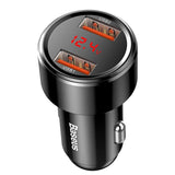 BASEUS MAGIC SERIES DUAL QC - ŁADOWARKA SAMOCHODOWA QUICK CHARGE 3.0 2X USB 45W 6A CZARNY (CCMLC20A-01)