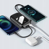 BASEUS QPOW PRO POWER BANK 20000MAH 22.5W Z WBUDOWANYM KABLEM USB-C I SZYBKIM ŁADOWANIEM CZARNY