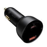 BASEUS ŁADOWARKA SAMOCHODOWA SUPERME PD 100W 1X USB 1X USB-C CZARNA