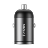 BASEUS ŁADOWARKA SAMOCHODOWA TINY STAR MINI PD 30W 1X USB-C SZARA VCHX-B0G