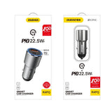DUDAO ŁADOWARKA SAMOCHODOWA USB / USB TYP C POWER DELIVERY QUICK CHARGE 22,5 W SZARY (R4PQ)
