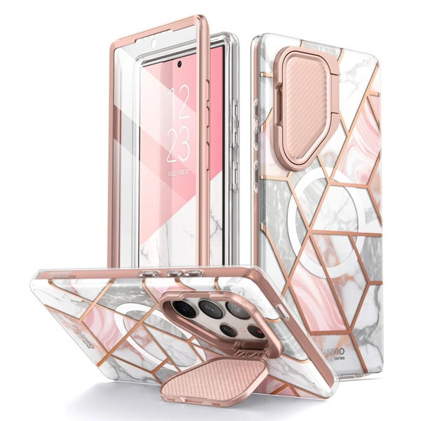 SUPCASE ETUI COSMO MAG Z MAGSAFE NA SAMSUNG GALAXY S24 ULTRA - RÓŻOWY MARMUR