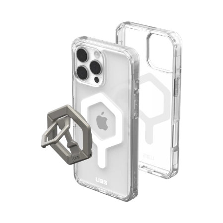 UAG ETUI PLYO MAGSAFE Z PODSTAWKĄ MAGNETIC RING STAND NA IPHONE 16 PRO MAX - TYTANOWE
