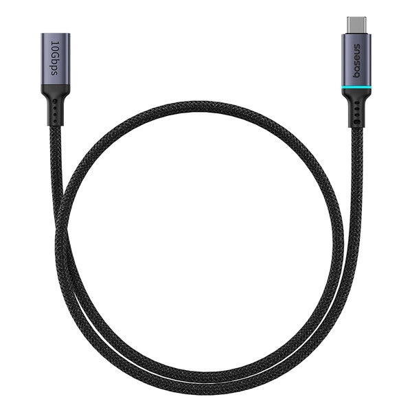 BASEUS HIGH DEFINITION KABEL PRZEDŁUŻACZ PRZEJŚCIÓWKA PRZEWÓD USB-C MĘSKI - USB-C ŻEŃSKI 10GB/S 0.5M B0063370C111-00 CZARNY