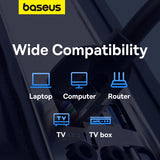 KABEL ETHERNET BASEUS HIGH SPEED CAT 5 RJ-45 1000MB/S 3M OKRĄGŁY - CZARNY