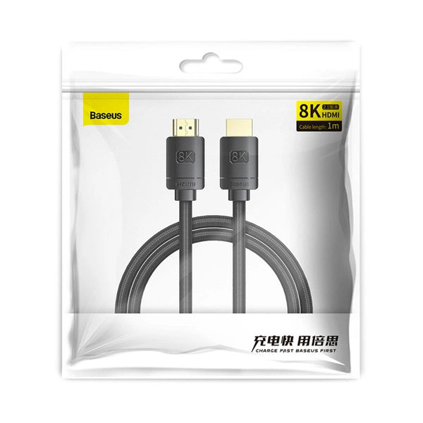 KABEL HDMI BASEUS HIGH DEFINITION SERIES 8K 1M - CZARNY