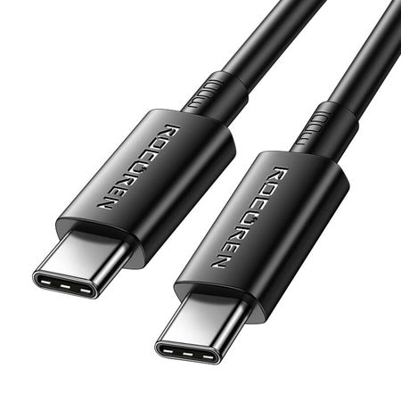 KABEL USB-C DO USB-C ROCOREN SIMPLES SERIES 100W 1M CZARNY