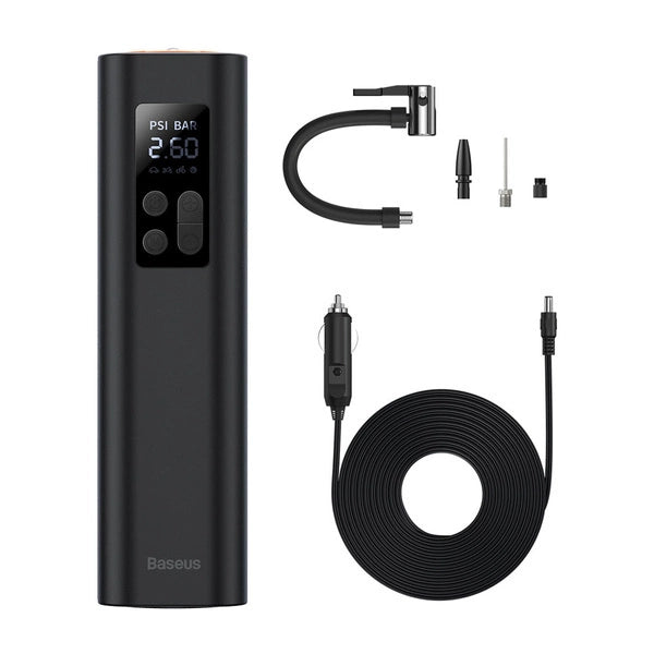 BASEUS MINI INFLATOR PUMP MINI KOMPRESOR SPRĘŻARKA POMPKA SAMOCHODOWA UNIWERSALNA 12V CRCQ000001