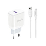 ŁADOWARKA DUDAO A20EU SIECIOWA USB-A 18W - BIAŁA + KABEL USB-A - MICRO USB