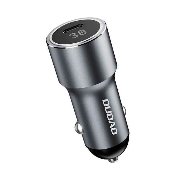 ŁADOWARKA DUDAO R14 SAMOCHODOWA USB-C 30W PD - SREBRNA