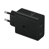 ŁADOWARKA SAMSUNG POWER ADAPTER DUO EP-T5020XBEGEU SIECIOWA 2X USB-C 50W - CZARNA
