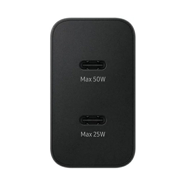ŁADOWARKA SAMSUNG POWER ADAPTER DUO EP-T5020XBEGEU SIECIOWA 2X USB-C 50W - CZARNA
