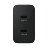 ŁADOWARKA SAMSUNG POWER ADAPTER DUO EP-T5020XBEGEU SIECIOWA 2X USB-C 50W - CZARNA