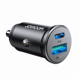 MINI ŁADOWARKA SAMOCHODOWA JOYROOM JR-CCN05 30W USB-A USB-C - CZARNA