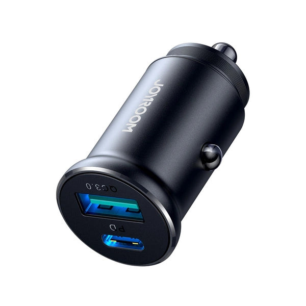 MINI ŁADOWARKA SAMOCHODOWA JOYROOM JR-CCN05 30W USB-A USB-C - CZARNA