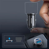 MINI ŁADOWARKA SAMOCHODOWA JOYROOM JR-CCN05 30W USB-A USB-C - CZARNA