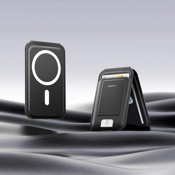 PORTFEL UGREEN MAGNETIC WALLET 45165 MAGNETYCZNY MAGSAFE Z PODSTAWKĄ - CZARNY