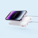 POWERBANK BASEUS AIRPOW 20W 10000MAH Z KABLEM BASEUS SIMPLE SERIES USB-A - USB-C 30 CM - BIAŁY