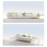 POWERBANK BASEUS ENERFILL FC31 20000MAH 22.5W Z WYŚWIETLACZEM CYFROWYM I 2 WBUDOWANYMI KABLAMI (USB-C + LIGHTNING) - BIAŁY