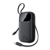POWERBANK BASEUS ENERFILL FC31 20000MAH 22.5W Z WYŚWIETLACZEM CYFROWYM I 2 WBUDOWANYMI KABLAMI (USB-C + LIGHTNING) - CZARNY
