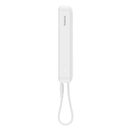 BASEUS POWERBANK MAGNETIC MINI MAGSAFE 10000MAH 30W Z WBUDOWANYM KABLEM USB-C - BIAŁY + KABEL BASEUS SIMPLE SERIES USB-C - USB-C 60W 0.3M