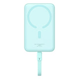 BASEUS POWERBANK MAGNETIC MINI MAGSAFE 10000MAH 30W Z WBUDOWANYM KABLEM USB-C - NIEBIESKI + KABEL BASEUS SIMPLE SERIES USB-C - USB-C 60W 0.3M (kopia)