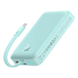 BASEUS POWERBANK MAGNETIC MINI MAGSAFE 10000MAH 30W Z WBUDOWANYM KABLEM USB-C - NIEBIESKI + KABEL BASEUS SIMPLE SERIES USB-C - USB-C 60W 0.3M (kopia)