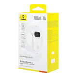 POWERBANK BASEUS QPOW 2 30W 10000MAH Z WBUDOWANYMI KABLAMI USB-C - BIAŁY