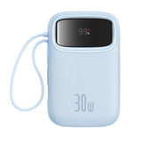 POWERBANK BASEUS QPOW 2 30W 10000MAH Z WBUDOWANYMI KABLAMI USB-C - NIEBIESKI