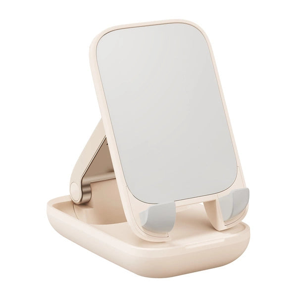 BASEUS SEASHELL UCHWYT BIUROWY PODSTAWKA STOJAK SKŁADANY PRZENOŚNY DO TELEFONÓW DO 7" B10551500411-00 BEŻOWY