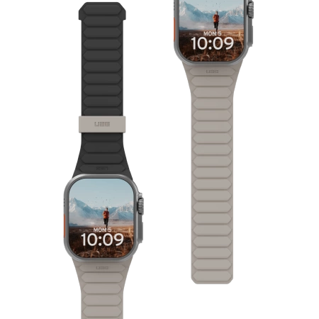 UAG SILIKONOWY DWUSTRONNY PASEK MAGNETYCZNY PATHFINDER DO APPLE WATCH 42 / 44 / 45 / 46 / 49MM - CZARNE-SZARE
