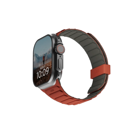 UAG SILIKONOWY DWUSTRONNY PASEK MAGNETYCZNY PATHFINDER DO APPLE WATCH 42 / 44 / 45 / 46 / 49MM - SZARE- POMARAŃCZOWE
